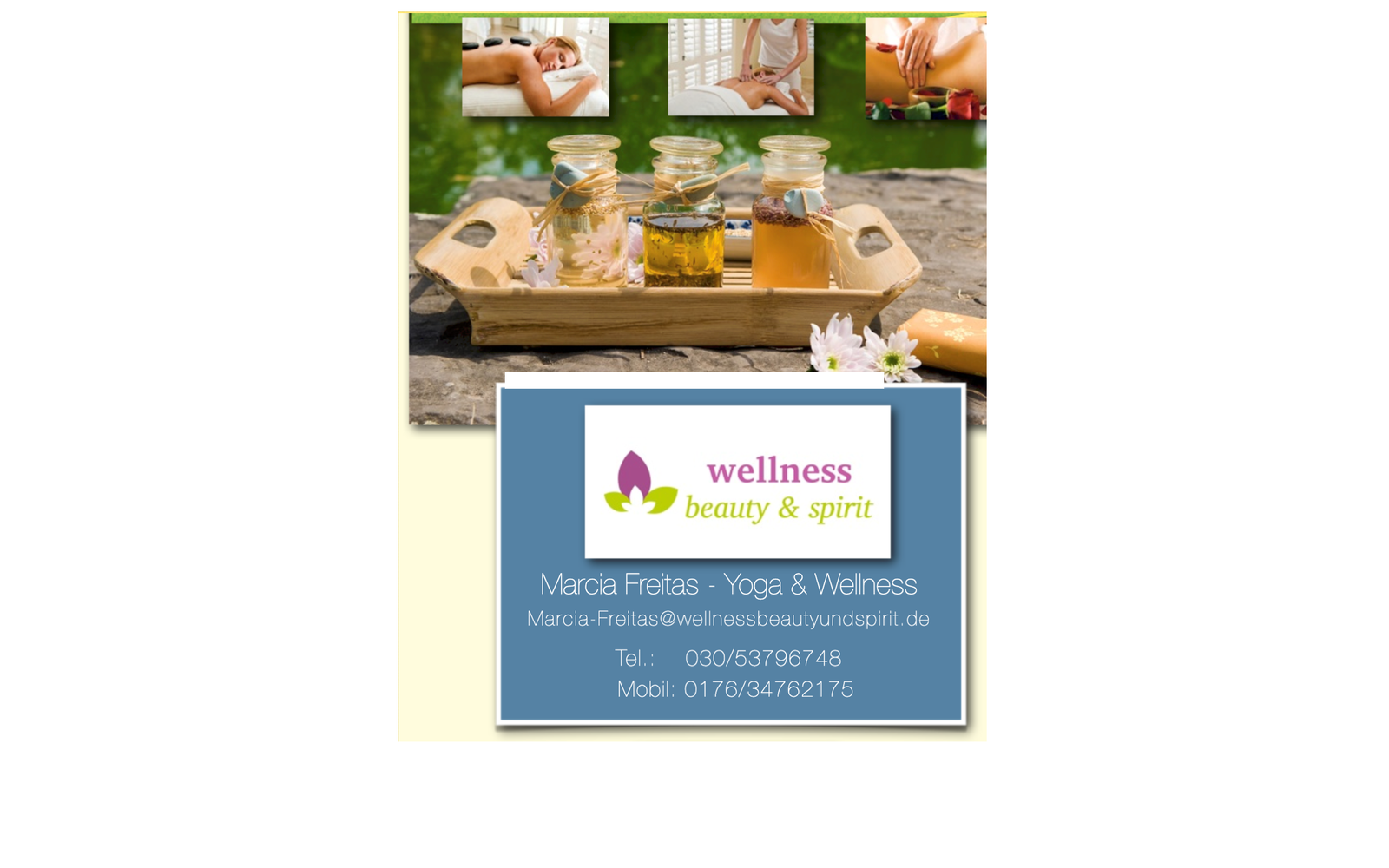 Screenshot do projeto Wellness Beauty und Spirit