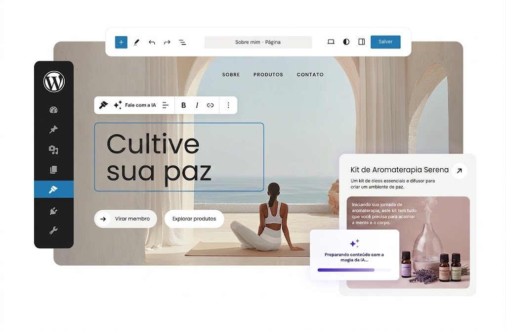preview de edição visual em wordpress